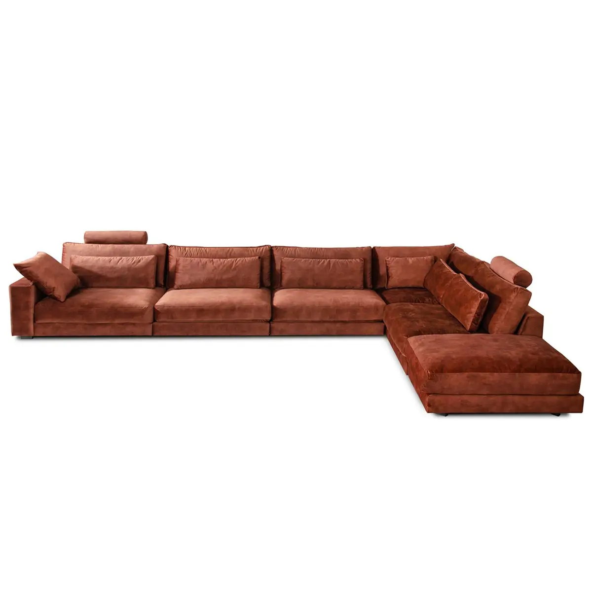 Couch Rostrot Preisvergleich für KAWOLA Sofa ETICO Ecksofa Mega-Wohnlandschaft Velvet ...