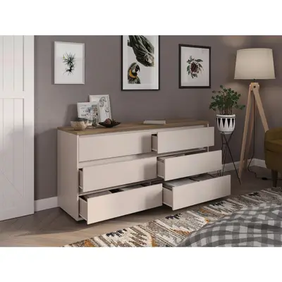 Preisvergleich für Carryhome SIDEBOARD Eiche, Kaschmir 160.1x78.9x48 cm, aus Kunststoff