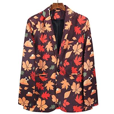 Halloween Herren Sakko - Blutig Bedruckt Für Gruselpartys & Kostümfeste