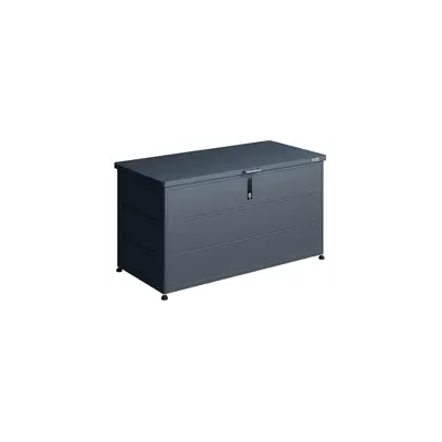 Preisvergleich für Weka Metall Terrassenbox Gary B 135,6 x T 66,2 x H 73-74,5 cm (Terrassenbox Gary 460 L), BxHxT 135.6x74.5x66.2 cm, in der Farbe Grau