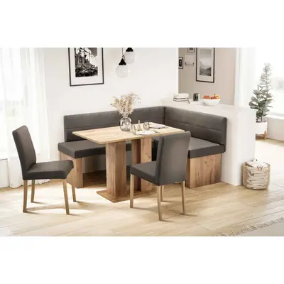 Preisvergleich für Anna Eckbankgruppe 4-teilig günstig, in der Farbe Weiss, aus Buchenholz