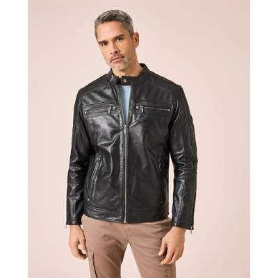 Ansons Goosecraft Biker Lederjacke Herren-Lederjacken Von