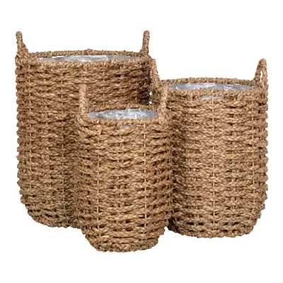 Preisvergleich für Blumenkasten Korb House Nordic Hue (x3), in der Farbe Braun, aus Holz