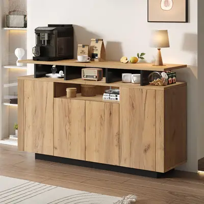 Preisvergleich für XXXLutz SIDEBOARD Natur 140x85x40 cm, aus Holzwerkstoff