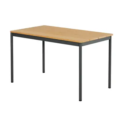 Preisvergleich fr Brafab, Nox Bistro Esstisch 70x125 cm Bambu/Anthracite,  aus Aluminium | Ladendirekt