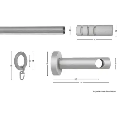 Flairdeco Gardinenstangen-Träger Für 20mm Stangen - Chrom Metall