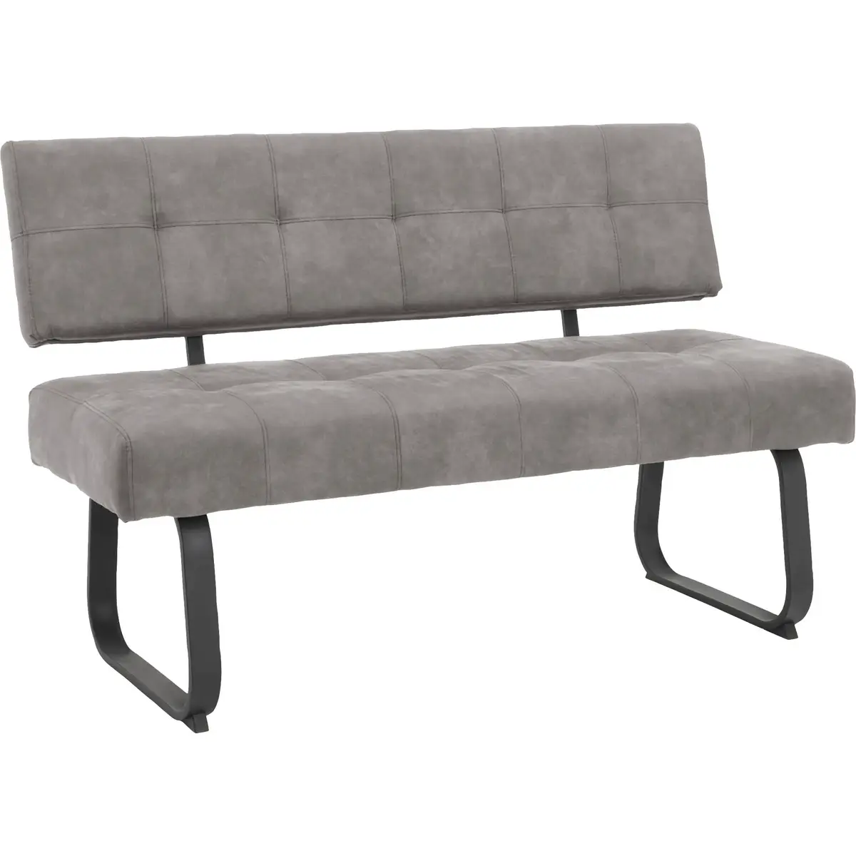JKG Meble Essbank Mit Stauraum - Graue Velours Sitzbank 84-120cm
