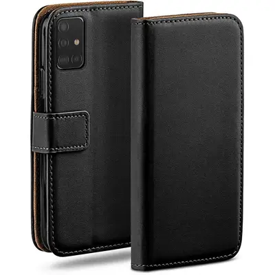 Preisvergleich fr moex Handyhlle fr Samsung Galaxy A51 Hlle Klappbar  Book Case Schwarz 6,5 Zoll, Klapphlle Kartenfach Flip Cover Handytasche |  Ladendirekt