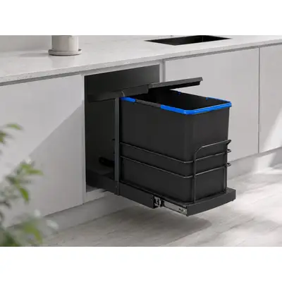 Preisvergleich für Roomart Einbaumülleimer Einbau-Mülleimer Küche ausziehbar 24L Mülleimersystem Unterschrank, 24L Einbau-Mülleimer, Unterschrank,, in