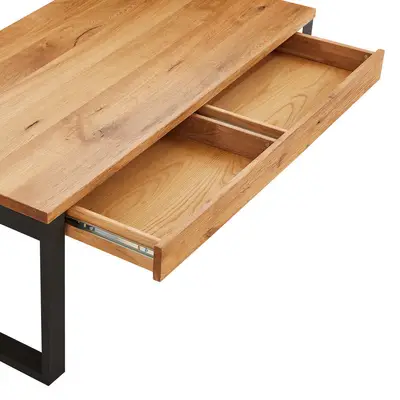 Preisvergleich für Novel COUCHTISCH Schwarz, Eiche 60x42x115 cm, aus Metall