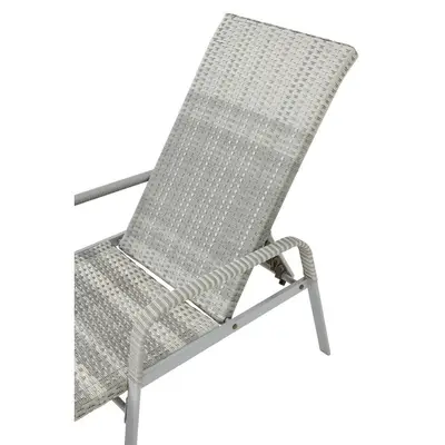 Preisvergleich für Ambia Garden SONNENLIEGE Grau, BxHxT 64.5x52x202 cm