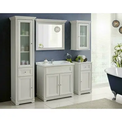 Preisvergleich für Design Badezimmer Mbel Bad 5 tlg. Deko Set Garnitur Schrank Waschbecken