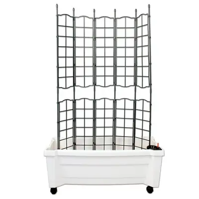 TERRA Pflanzkübel 42 Liter, Anthrazit – Maße 45x45x35 Cm, Aus Kunststoff, Für Garten & Balkon