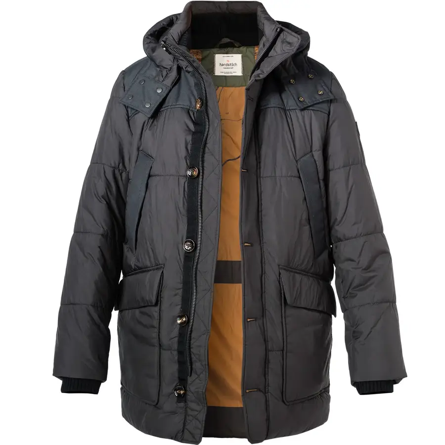 Preisvergleich für handstich Herren Steppjacke grau unifarben, aus