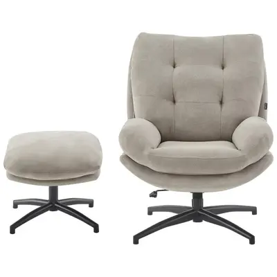 Preisvergleich für Carryhome RELAXSESSELSET Schwarz, Taupe 75x97x88 cm, aus Metall
