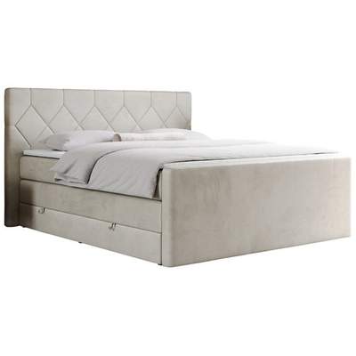 EURO-MOEBEL Boxspringbett FARO 180x200cm - Mit Topper Und Bettkästen
