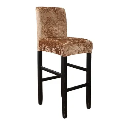 Niceminiwall Barhocker Bezüge Aus Weichem Samt - 2er Set In Beige, Elastisch & Knitterfrei