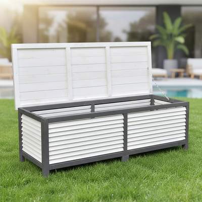 Mucola Auflagenbox Kissenbox Gartentruhe Gartenbox Auflagentruhe (Stück, Box), mit Deckel