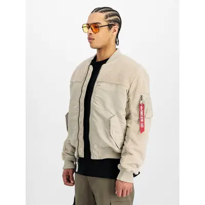 Essentials Herren Bomberjacke Aus Wolle – Lässige Passform, Gebürstetes Material, Übergrößen