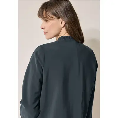 Damen Jacke Mit Feiner Struktur Von Street One Studio – Blouson Mit Stehkragen, Seitlichen Taschen, Baumwollmix