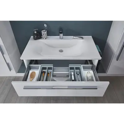 Preisvergleich für Dieter Knoll BADEZIMMER Weiß 90 cm, aus Holzwerkstoff