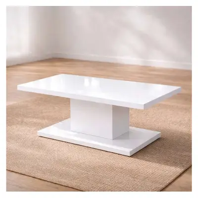 Preisvergleich für OTTO home Couchtisch Atina Wohnzimmertisch, Sofatisch, Beistelltisch, Kaffeetisch, Rechteckiger Couchtisch, 100x60 cm, aus, BxHxT 100x60x50 cm, in der Farbe Weiss, aus Holzwerkstoff
