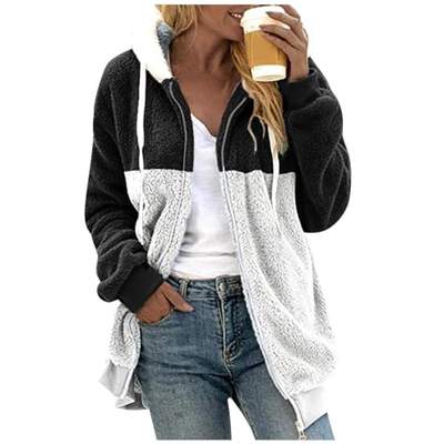 Teddy Fleece Pullover Daen It Bären Ohren Kapuze Kuschel Hoodie - Winter War Fleecepulli