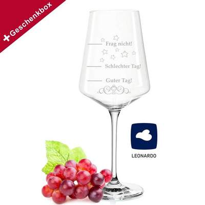 Leonardo Puccini Lot De 2 Verres à Vin 560 Ml Avec Nom Et Date