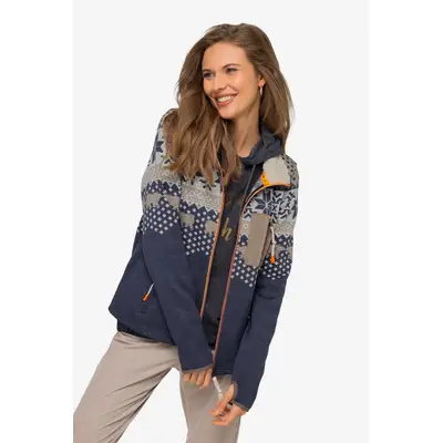 Preisvergleich für Strickfleece-Jacke, Norweger-Muster, Stehkragen, Zipper,  Langarm, aus Polyester Ladendirekt