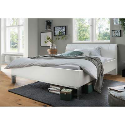 Preisvergleich für Dieter Knoll BETT Weiß 180x200 cm, aus Metall