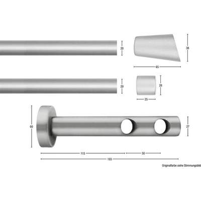 Gardinenstange Für Erkerfenster – Verstellbar 91–183 Cm, Antiksilber, Doppelstange, Für Verdunkelungsvorhänge