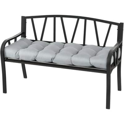 Yekuhe Bankkissenbezug Aus Leinen - Abnehmbar & Rutschfest Für Gartenmöbel (160x50x5cm, Dunkelgrau)
