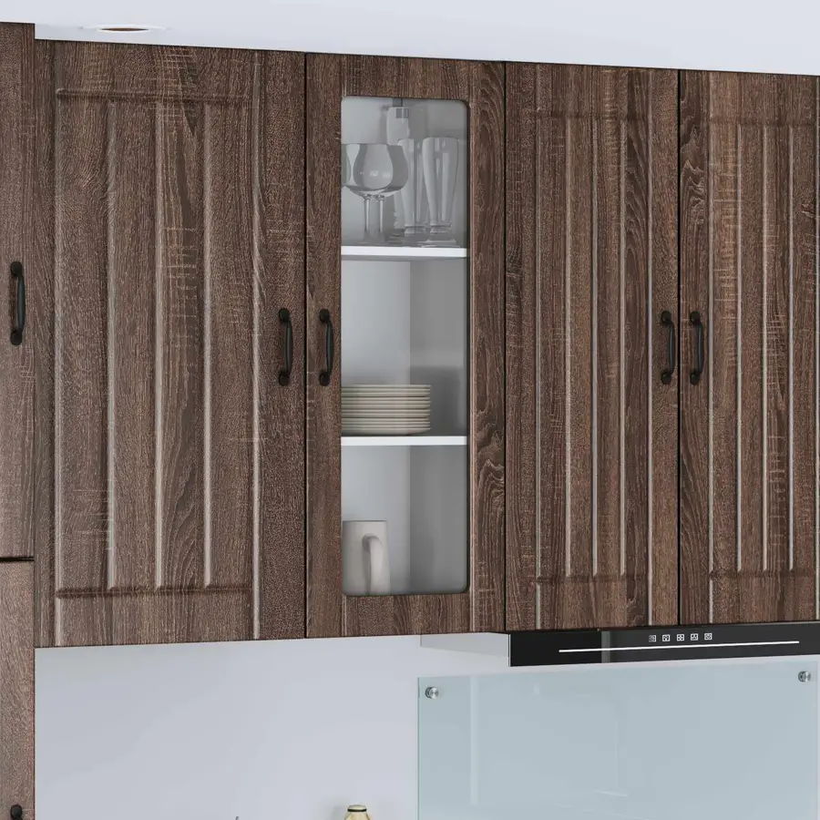 VidaXL 11-tlg. Küchenschrank-Set Kalmar Braun Eich Produktbild-Vorschau 4