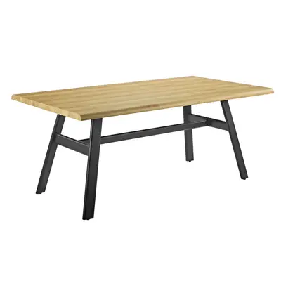 Preisvergleich für Esstisch Viseo 180 x 100 x 76 cm Eiche-hell-Dekor, BxHxT 180x76x100 cm, in der Farbe Braun, aus Holznachbildung