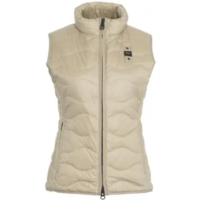 ärmellose Weste Takko Steppweste Damen Beige Kapuze Longwesten Für