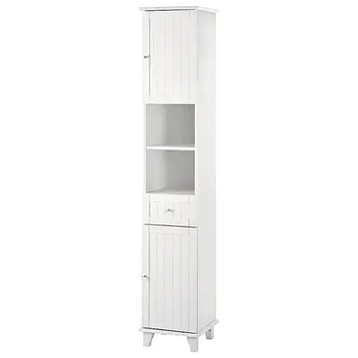 Preisvergleich fr welltime Hochschrank Venezia Landhaus Badmbel, aus  massiver Kiefer, 2 Tren, 1 Schublade, Breite 33 cm, BxHxT 33x33x176 cm, in  der Farbe Weiss | Ladendirekt