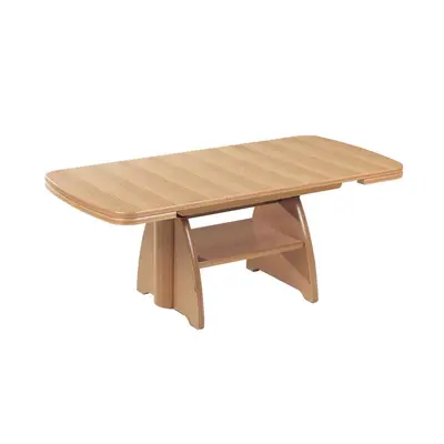Preisvergleich für Venda COUCHTISCH Eiche 65x56-75x90-131 cm, BxHxT 65x56x90 cm, in der Farbe Braun, aus Holzwerkstoff
