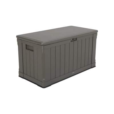 Lifetime Kunststoff Kissenbox Premium, Polsteraufbewahrung, 440 l, braun, 64 x 128 x 67 cm (L x B x H)