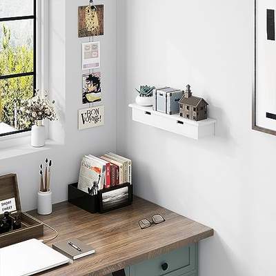 WOLTU RG9519ws-2 Set of 2 with 3 Drawers, Floating Shelf, Hanging Shelf
