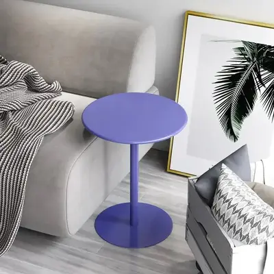 Einfache cremefarbene Luxus Sofa Beistell tisch Schlafzimmer Nachttisch runde Tische blaue Couch tische Tee tisch Wohnzimmer möbel