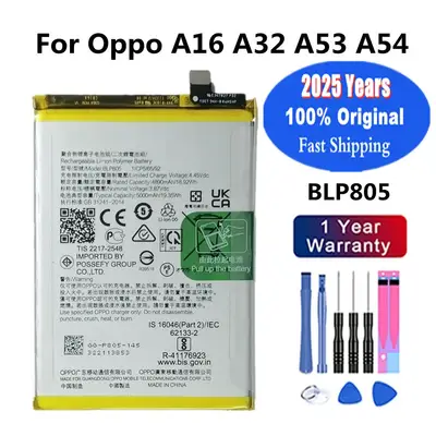 Batterie BLP805 5000 MAh Compatible Oppo A53, A32, A54 4G, A74 5G, A53S, A16, A54S - Avec Kit D'outils De Réparation