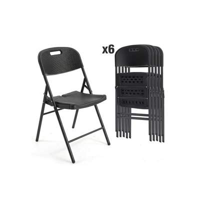Preisvergleich für Sekey Klappstuhl Klappstuhl Set bis 150kg stabil faltbar Gartenstuhl Metall, Bis 150kg belastbar – stabil, faltbar & platzsparend, in der Farbe Schwarz