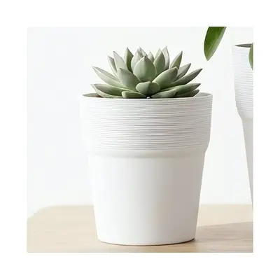 Preisvergleich für KAGM Übertopf Übertopf Blumentopf SPAR-SET Varianten Weiß Kunststoff modern Indoor (3 St), BxHxT 17.5x17.5x17.5 cm