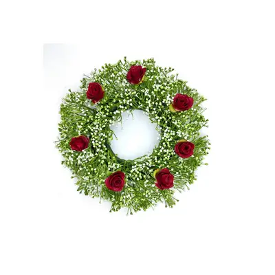 Preisvergleich für Agger Dekokranz 35 cm Frühlingskranz für die Haustür,künstlicher Blumenkranz, Sommerkranz, für Hochzeit Party Zuhause Wand