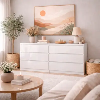 Home affaire Kommode Naia, 6 Schubladen im skandinavischen Design, Breite 158 cm Viel Stauraum mit griffloser Front, in mehreren Farben