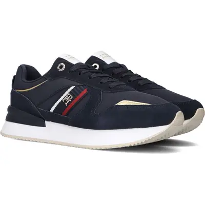 Plateau Sneaker Tommy Hilfiger Damen Sneaker Blau Canvas-Sneaker