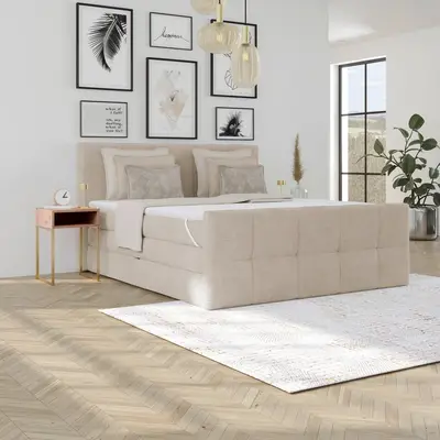 Preisvergleich für XXXLutz BOXSPRINGBETT Beige 160x200 cm, aus Kunststoff