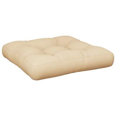 Preisvergleich für vidaXL Palettenkissen Beige 50x50x12 cm Stoff 360428, BxHxT 50x12x50 cm, aus Polyester