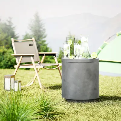 Produktbild von Drahtkorb Beistelltisch Mit Abnehmbarer Tischplatte 42 Cm Hoch Online