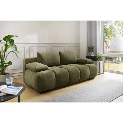 Preisvergleich für Schlafsofa grün Kunststoff B/H/T: ca. 213x86x101 cm